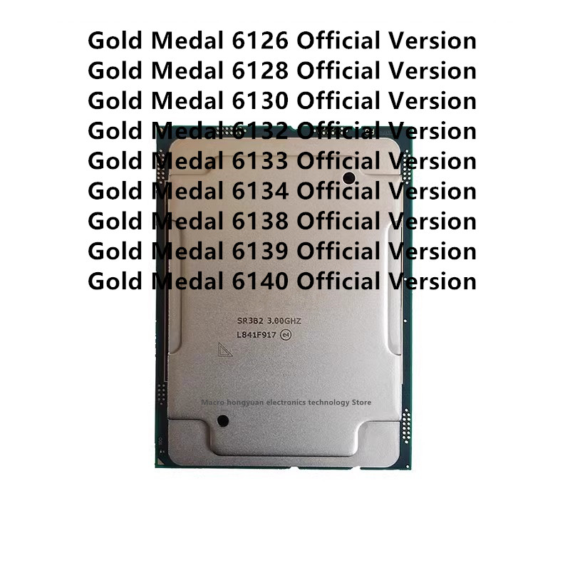 XEON 공식 버전 골드 메달 CPU 6134 6136 - Gold 6138 리뷰 및 가격